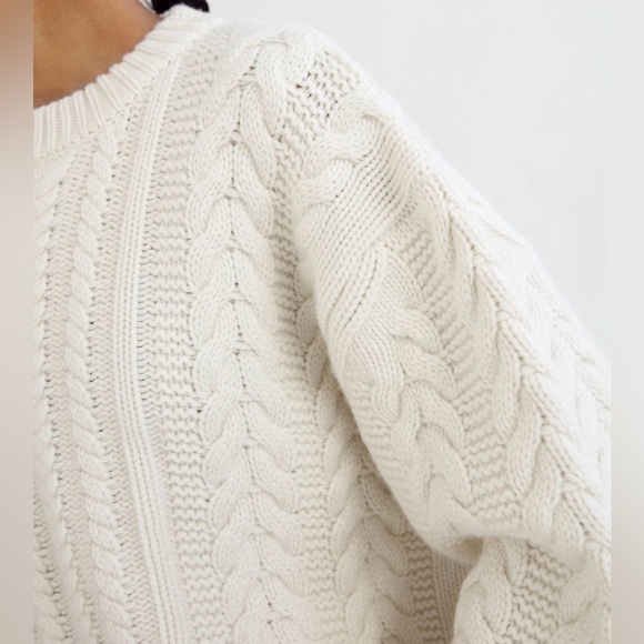 almada label Sweaters - 🧶Almada Label 🧶 SOLD OUT • Naia Cable Knit Sweater • cream • S